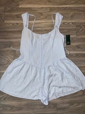 wild fable Pale Blue Smocked Strapless Romper